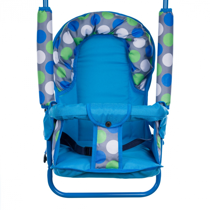 Leagan pentru copii, AppeKids, cu spatar reglabil, Blue Dots [2]