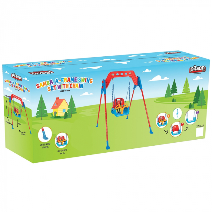 Leagan pentru copii Pilsan Samba A-Frame Swing cu cadru metalic [3]