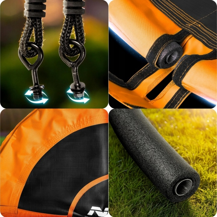 Leagan tip cuib pentru copii XXL, 100 cm, 150 kg, Neo-Sport 1084, Portocaliu [5]