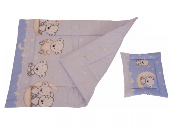 Lenjerie MyKids Bear On Moon Blue M2 4+1 Piese 120x60 [3]