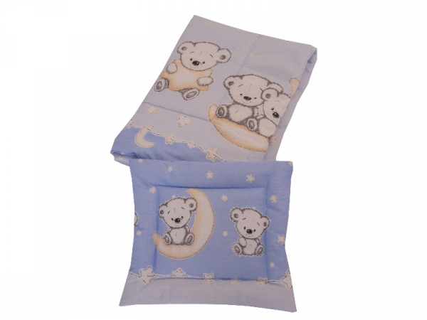 Lenjerie MyKids Bear On Moon Blue M2 4+1 Piese 120x60 [2]