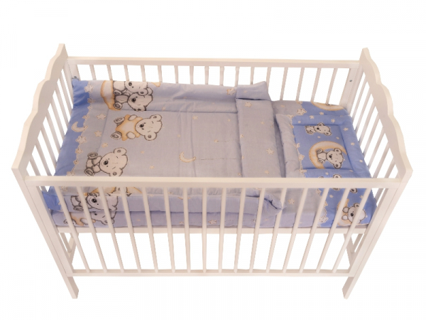 Lenjerie MyKids Bear On Moon Blue M2 4+1 Piese 120x60 [5]