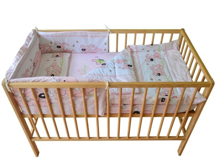 Lenjerie MyKids Catelus Roz 4 + 1 Piese 120x60 [5]