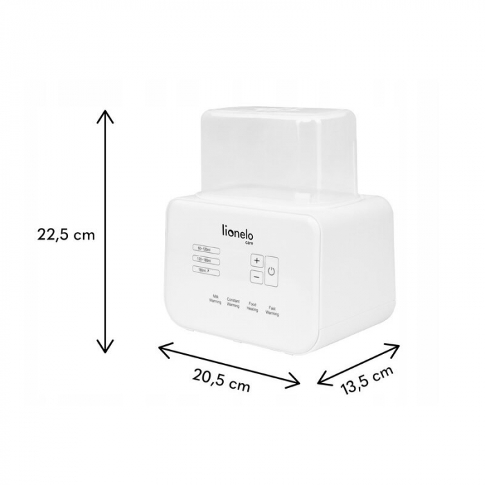 Lionelo - Incalzitor biberoane ThermUp Double, 2 biberoane, 3 - 5 min, Temperatura constanta pana la 24 h, Sterilizare, Dezghetare, Fara BPA, Alb [2]