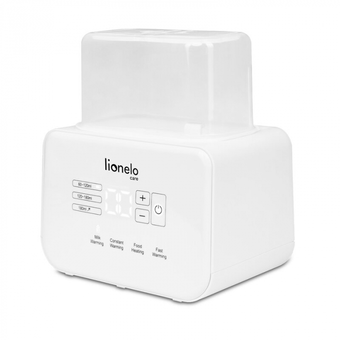 Lionelo - Incalzitor biberoane ThermUp Double, 2 biberoane, 3 - 5 min, Temperatura constanta pana la 24 h, Sterilizare, Dezghetare, Fara BPA, Alb [6]