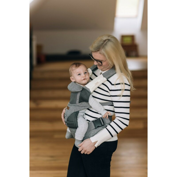 Marsupiu bebe, FreeON, Carry Me, 3 in 1, De la 4 luni pana la 15 kg, Tesatura din plasa 3D, Confortabil si sigur pentru bebe, Gri [3]