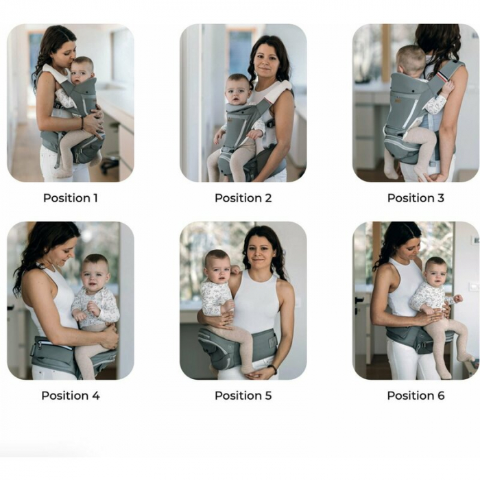 Marsupiu bebe FreeON Easy Mode cu scaunel 6 in 1 [2]
