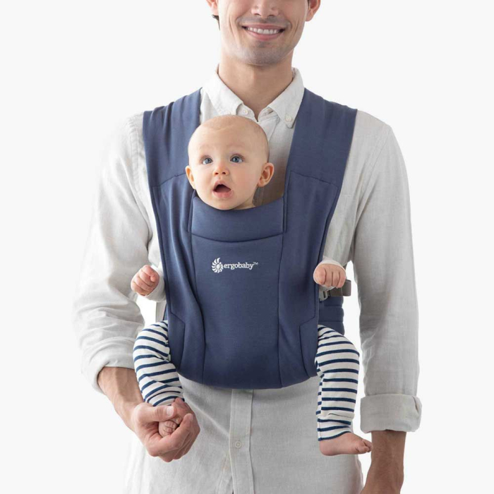 Marsupiu Ergobaby Embrace Soft Navy [2]