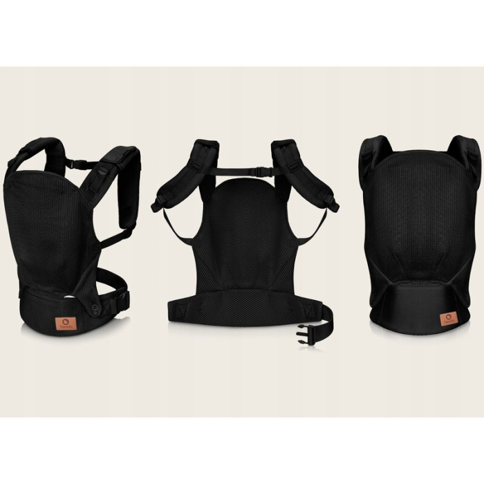 Marsupiu ergonomic, Lionelo, Margareet Air, 3 pozitii de purtare, 4 luni+, Pana la 20 Kg, Material respirabil 3D Air Mesh, Catarama dubla de siguranta, Negru [3]