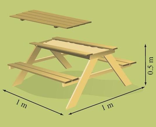 Masa cu bancute si lada de nisip Table Sable - Soulet [3]