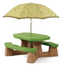 Masa picnic, cu umbrela - verde - Varianta Recolor - Step2 [1]