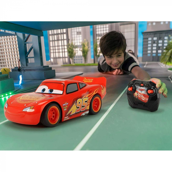 Masina Dickie Toys Cars 3 Turbo Racer Lightning McQueen cu telecomanda [4]