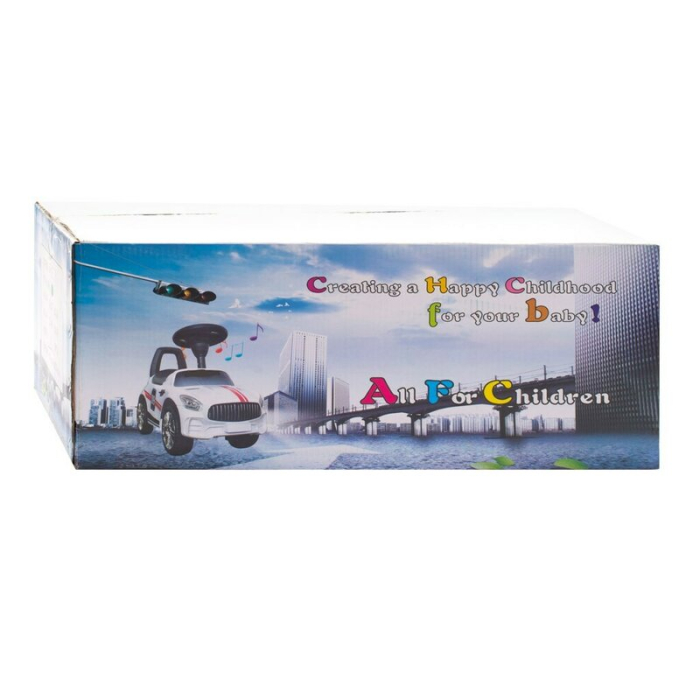 Masinuta de impins, Baby Mix, Racer, Pana la 25 kg, cu volan, cu sunete, cu suport jucarii sub sezut si spatar confortabil, 12 luni+, Black [8]