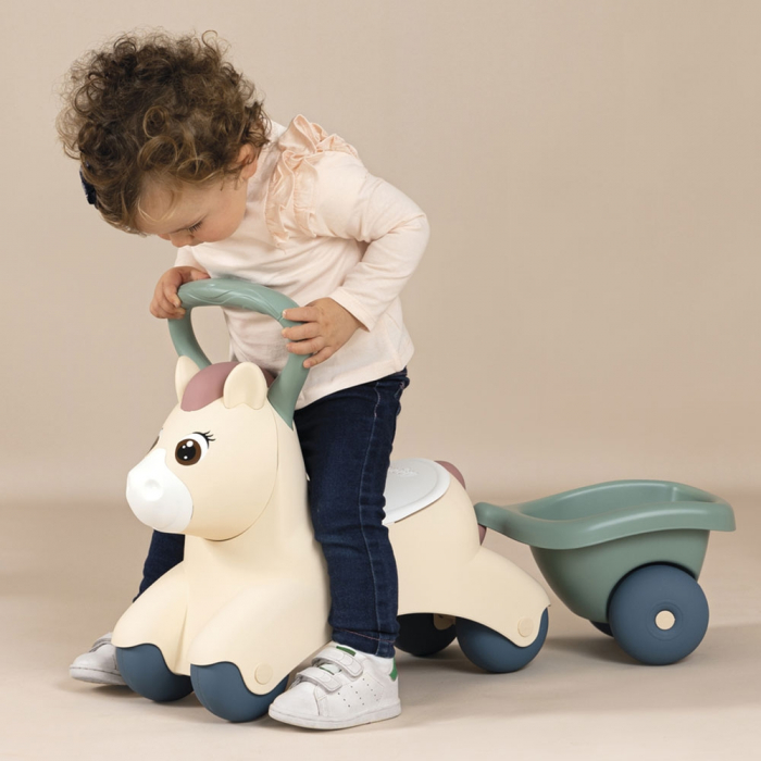 Masinuta de impins Smoby Pony cu remorca [6]