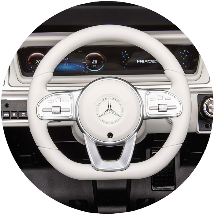 Masinuta electrica Chipolino SUV Mercedes EQG cu scaun din piele si roti EVA black [13]