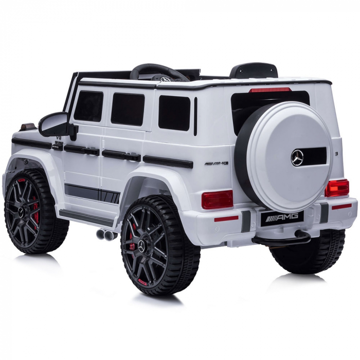 Masinuta electrica Chipolino SUV Mercedes G63 AMG cu scaun din piele si roti EVA white [4]