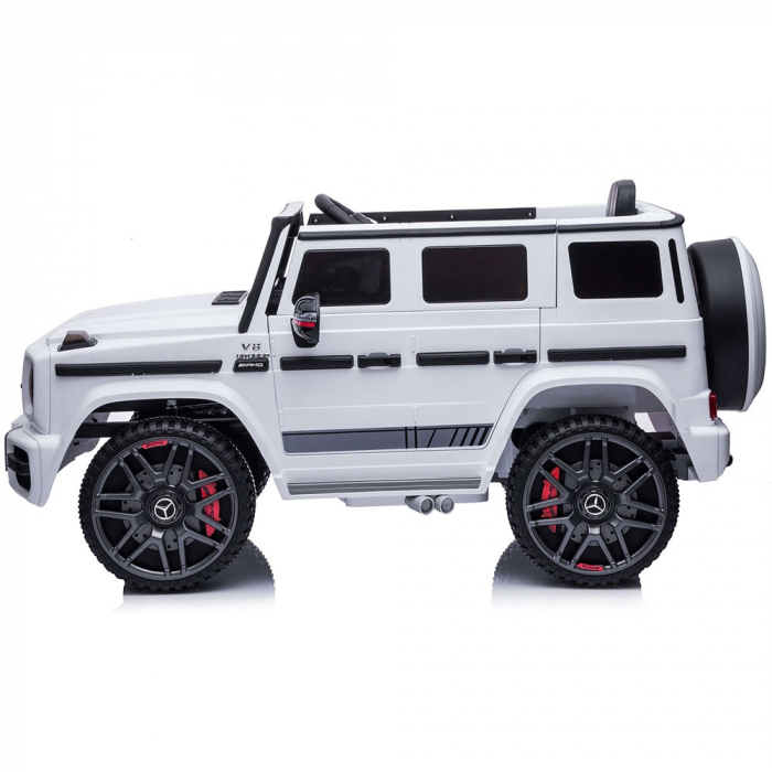 Masinuta electrica Chipolino SUV Mercedes G63 AMG cu scaun din piele si roti EVA white [3]