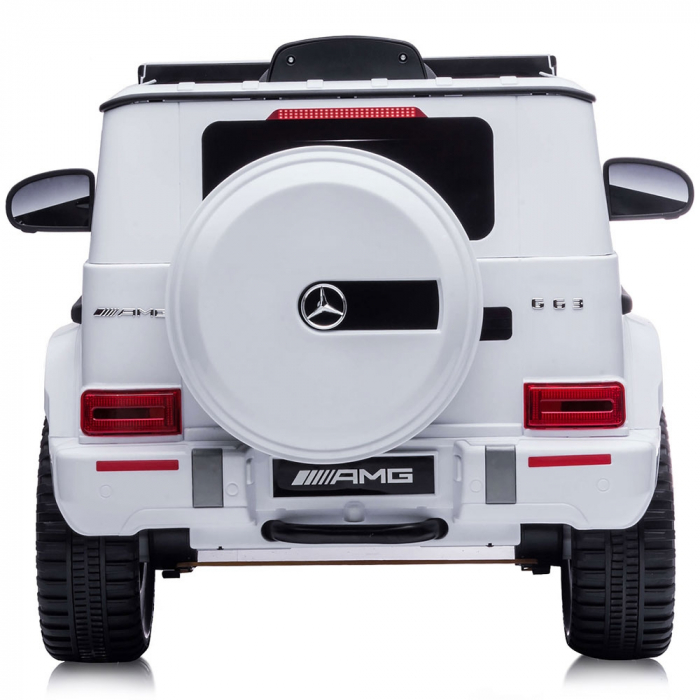 Masinuta electrica Chipolino SUV Mercedes G63 AMG cu scaun din piele si roti EVA white [5]