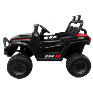 Masinuta electrica cu telecomanda Auto X16, 110x70x68 cm, varsta 1-5 ani, roti EVA, scaun din piele ECO, putere 90W, R-Sport - Negru [5]