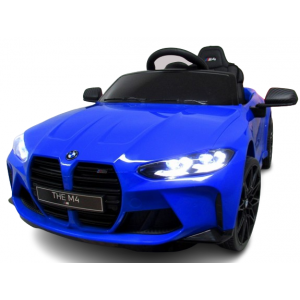 Masinuta electrica cu telecomanda BMW M4, 110x70x50 cm, varsta 1-5 ani, roti EVA, scaun din piele ECO, putere 90W - Albastru [3]