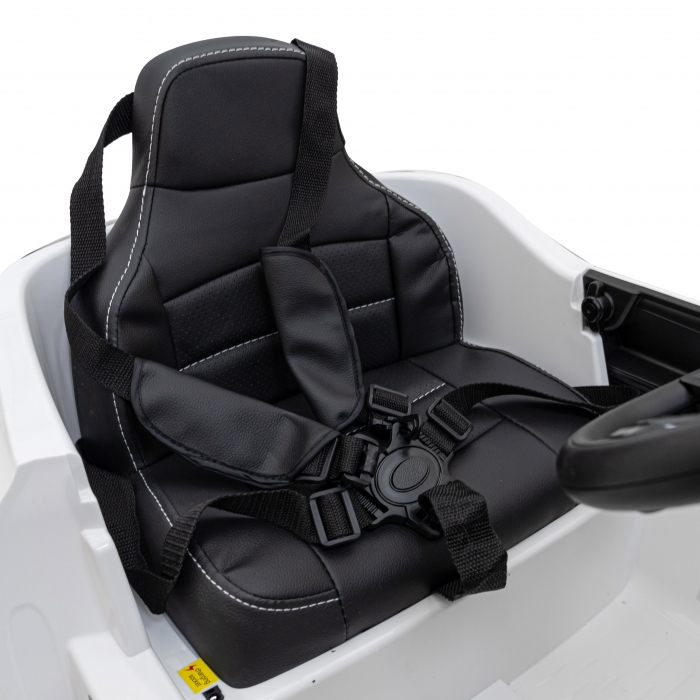 Masinuta electrica cu telecomanda MERCEDES BENZ AMG EQA, roti EVA, scaun tapitat, 101x69x53 cm, putere 70W - Alb [6]