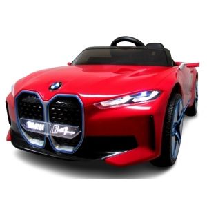Masinuta electrica cu telecomanda, roti din spuma EVA, scaun din piele ecologica, varsta 1-5 ani, BMW I4 - Rosu [1]