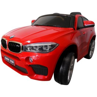 Masinuta electrica cu telecomanda, roti din spuma EVA si scaun din piele BMW X6M R-Sport - Rosu [1]