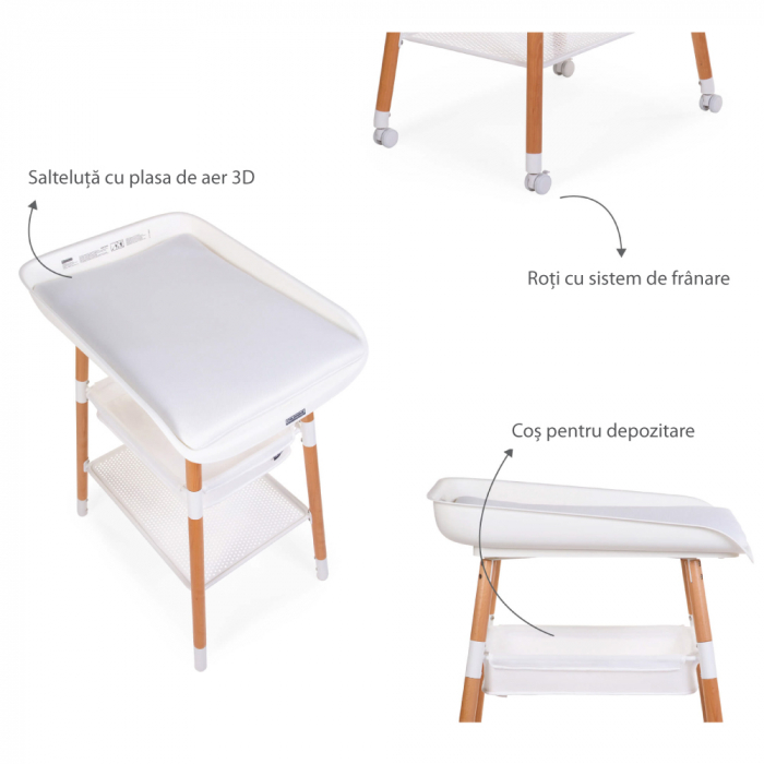 Masuta de infasat Childhome Evolux Natural Alb [4]