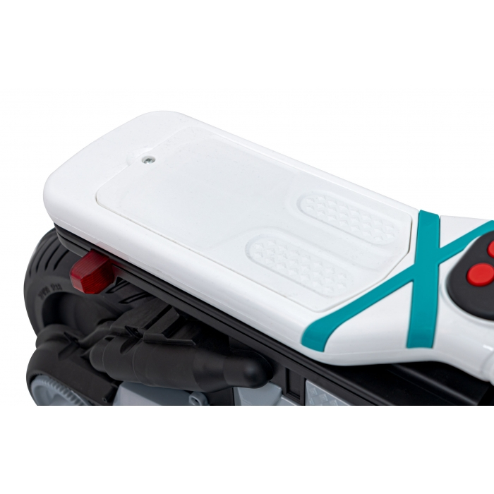 Motocicleta electrica Future QLS-805, roti din plastic + 2 roti ajutatoare, 88x46x56 cm, putere 25W - Alb [5]