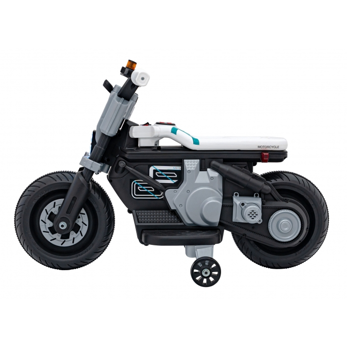 Motocicleta electrica Future QLS-805, roti din plastic + 2 roti ajutatoare, 88x46x56 cm, putere 25W - Alb [15]