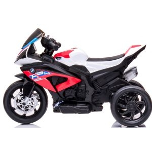 Motocicleta electrica pentru copii BMW HP4, 84x55x42 cm, varsta 2-5 ani, roti si scaun din plastic, putere 60W - Rosu [3]