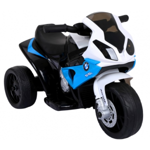 Motocicleta electrica pentru copii BMW S1000RR, 69x44x36.5 cm, varsta 1.5-4 ani, roti si scaun din plastic, putere 25W - Albastru [6]