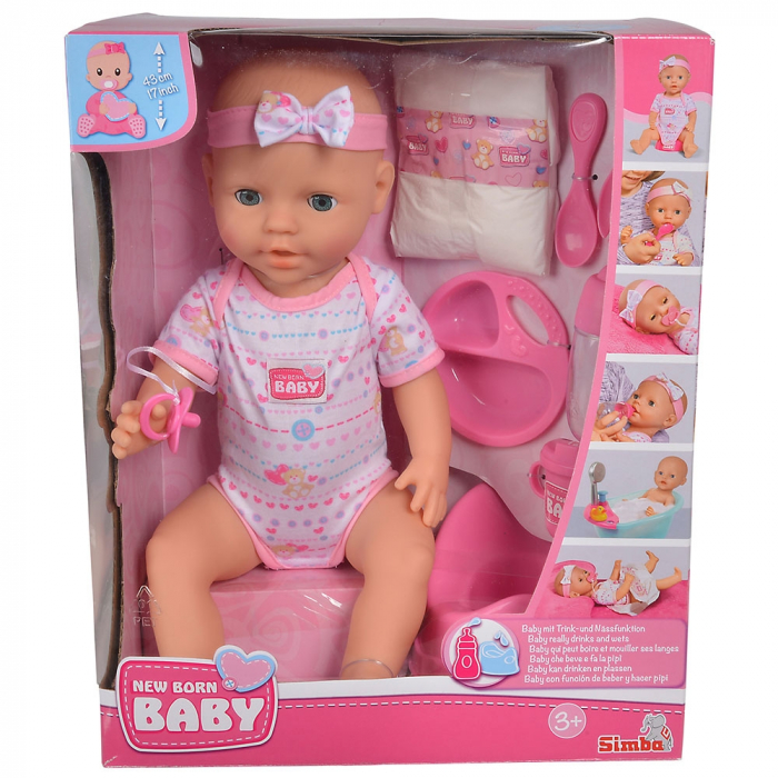Papusa Simba New Born Baby, Baby Doll 43 cm cu accesorii [10]