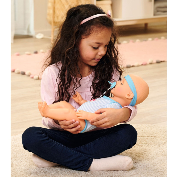 Papusa Simba New Born Baby, Baby Doll 43 cm cu accesorii albastru [10]