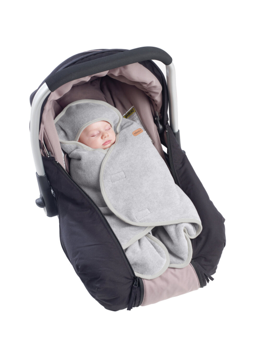 Paturica de infasat BabyNomade 0-6 luni Heather Grey [6]