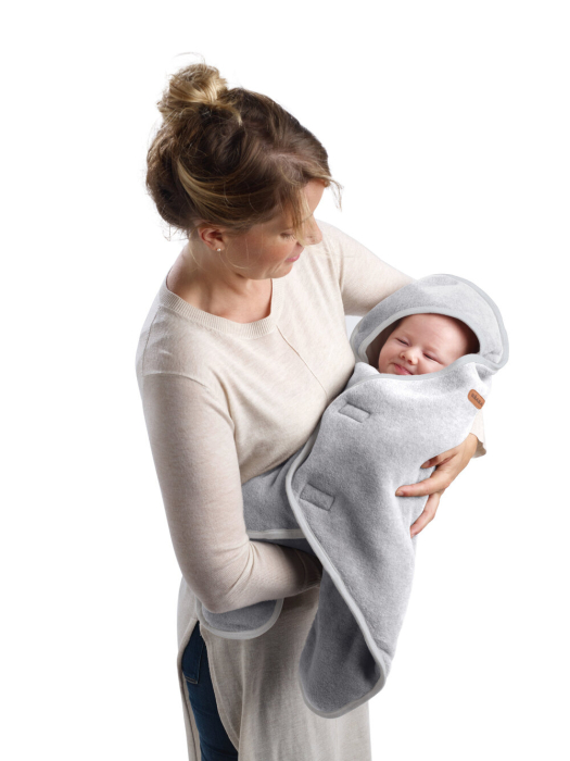 Paturica de infasat BabyNomade 0-6 luni Heather Grey [7]