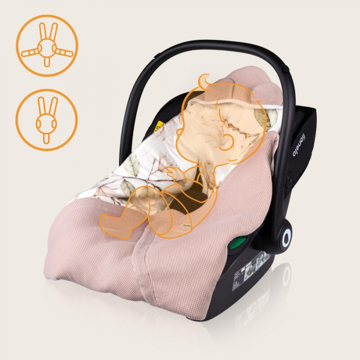 Paturica de infasat Lionelo pentru scoica auto, carucior si landou Bej [11]