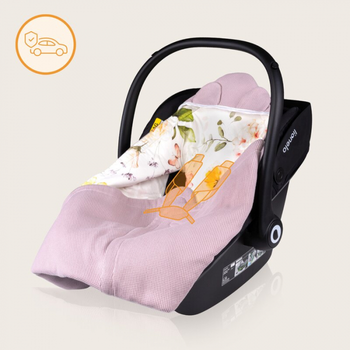 Paturica de infasat Lionelo pentru scoica auto, carucior si landou Roz [6]