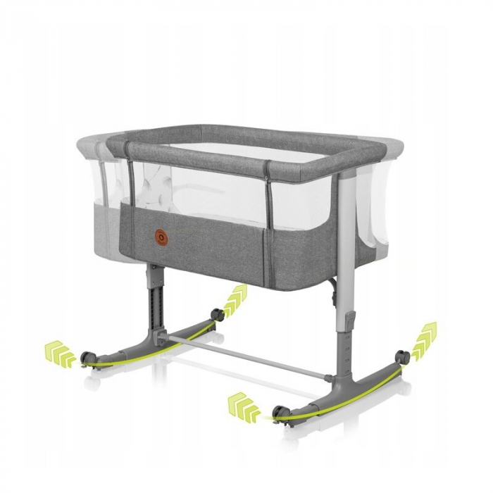 Patut co-sleeper Lionelo Aurora 3 in 1 cu leganare si setare unghiulara cu saltea cu densitate T25 si geanta transport [31]