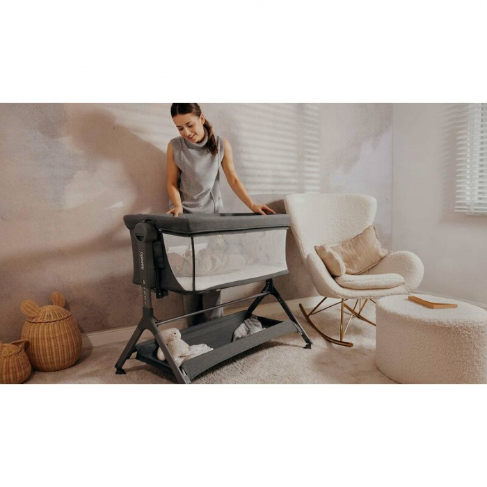 Patut co-sleeper Lionelo Leonie Plus Pliabil cu sistem de leganare [6]