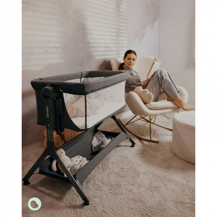 Patut co-sleeper Lionelo Leonie Plus Pliabil cu sistem de leganare [8]