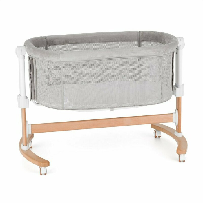 Patut co-sleeper, Petite&Mars, Glory, 2 in 1, Cu leganare, Cu ajustare pe inaltime in 5 pozitii, Cu saltea, Pliabil, Geanta de transport inclusa,0 luni+, Greutate suportata: 9 kg, Bej [5]