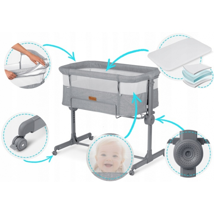 Patut cu laterala culisanta Nukido NK-243 - Gri [6]