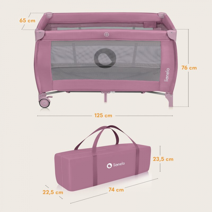 Patut pliant cu doua nivele Stefi Plus 120x60 cm Lionelo [21]