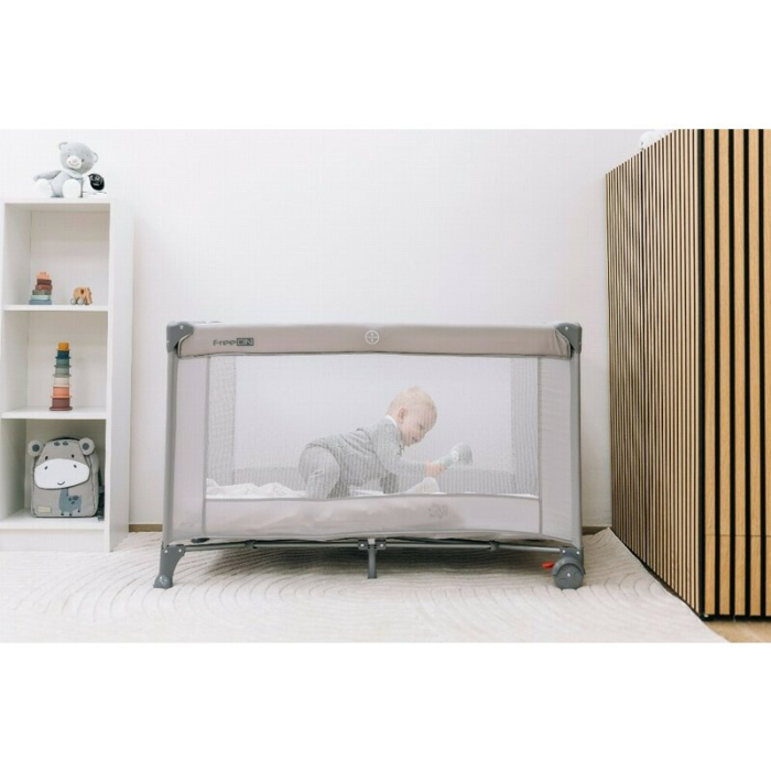 Patut pliant, FreeON, Nap, Cu un nivel, 120x60 cm, Grey [5]