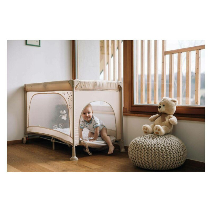 Patut pliant, FreeON, Nook, cu un nivel, 120x60 cm, Beige [14]