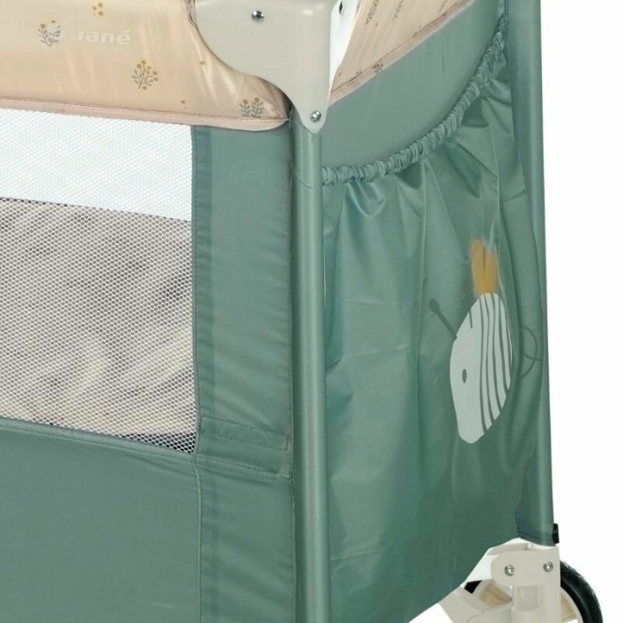 Patut pliant Jane Duo Level cu roti cu arcada cu jucarii Botanic [5]