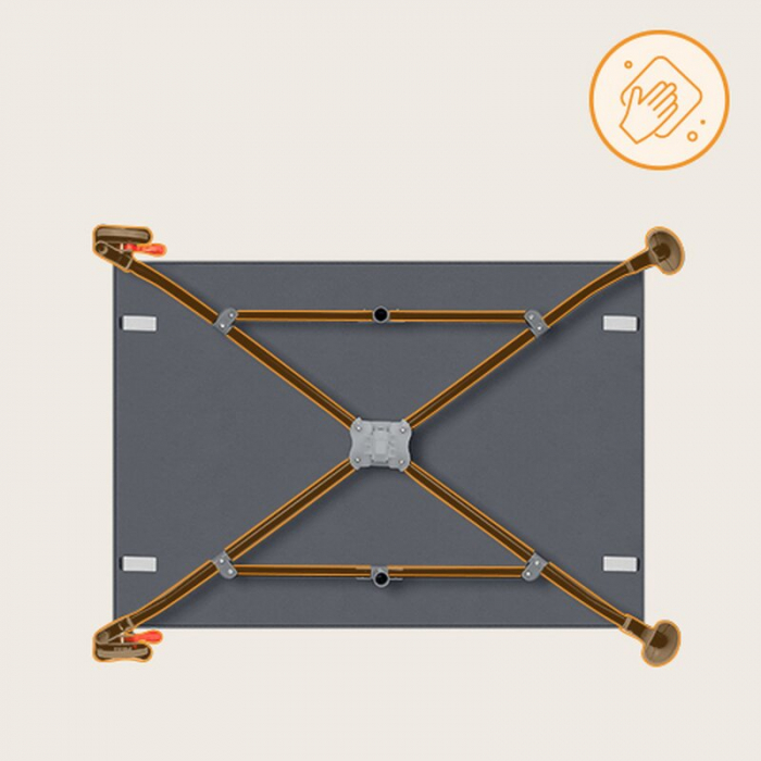 Patut pliant Lionelo Laura 102 x 74 cm cu doua nivele cu functie de tarc cu roti [18]