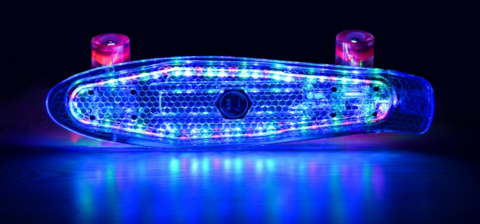 Penny board Mad Cruiser Full LED ABEC 7-albastru [4]