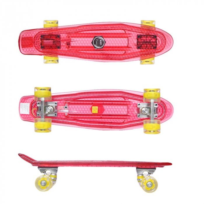 Penny board Mad Cruiser Full LED ABEC 7-rosu - Sportmann [3]